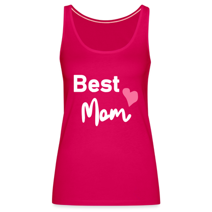 Frauen Premium Tank Top - Best Mom Herz - dunkles Pink