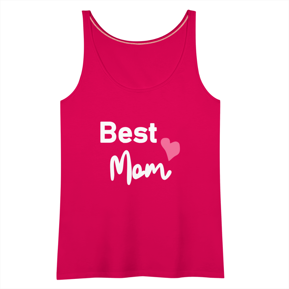 Frauen Premium Tank Top - Best Mom Herz - dunkles Pink