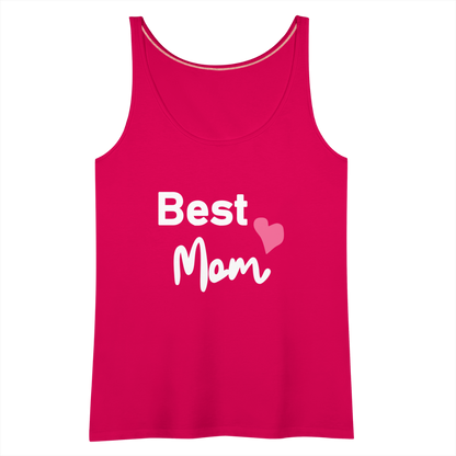 Frauen Premium Tank Top - Best Mom Herz - dunkles Pink