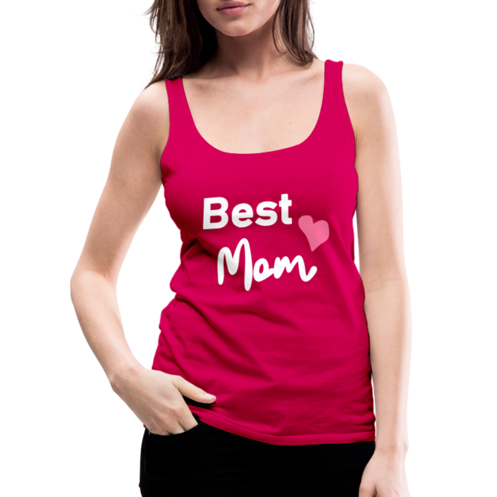 Frauen Premium Tank Top - Best Mom Herz - dunkles Pink