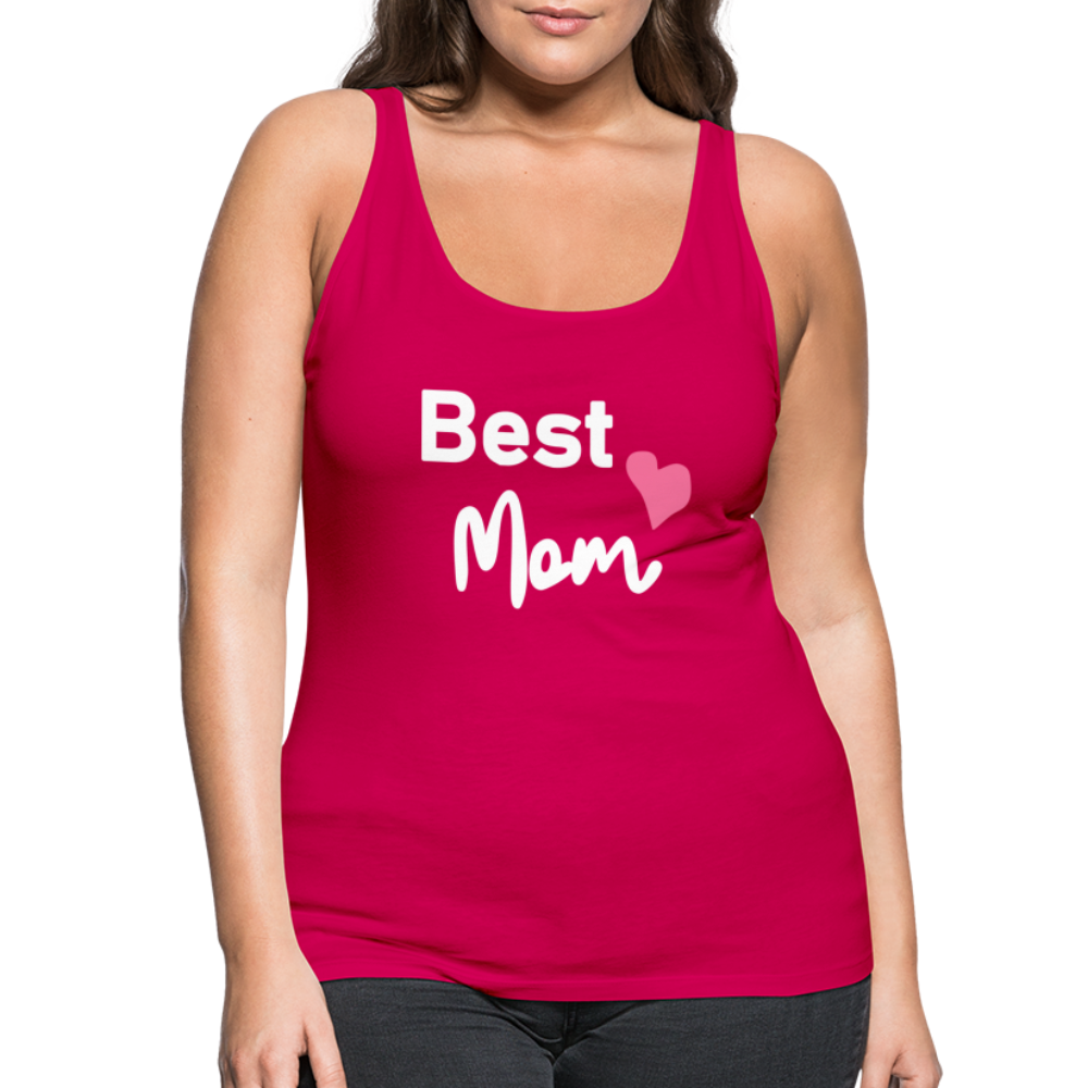 Frauen Premium Tank Top - Best Mom Herz - dunkles Pink