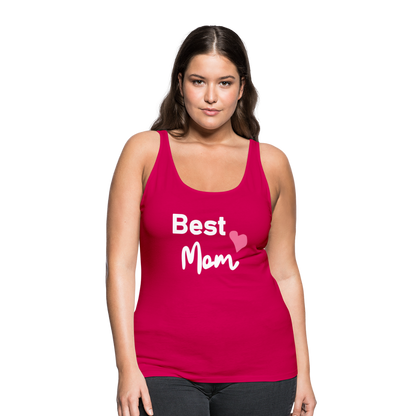 Frauen Premium Tank Top - Best Mom Herz - dunkles Pink