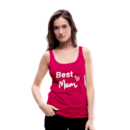 Frauen Premium Tank Top - Best Mom Herz - dunkles Pink