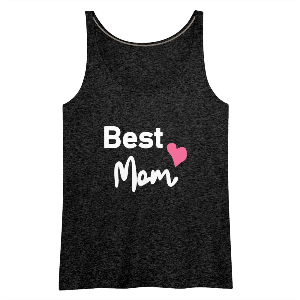 Frauen Premium Tank Top - Best Mom Herz - Anthrazit