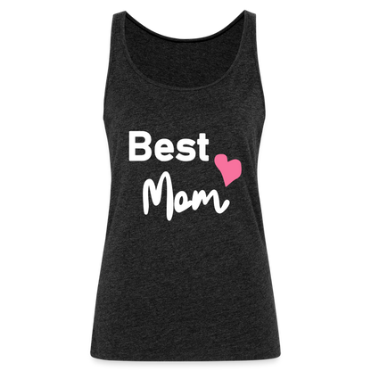 Frauen Premium Tank Top - Best Mom Herz - Anthrazit