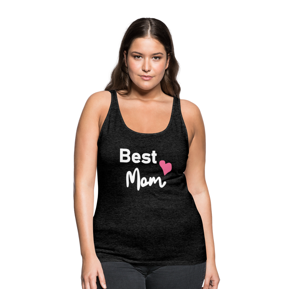 Frauen Premium Tank Top - Best Mom Herz - Anthrazit