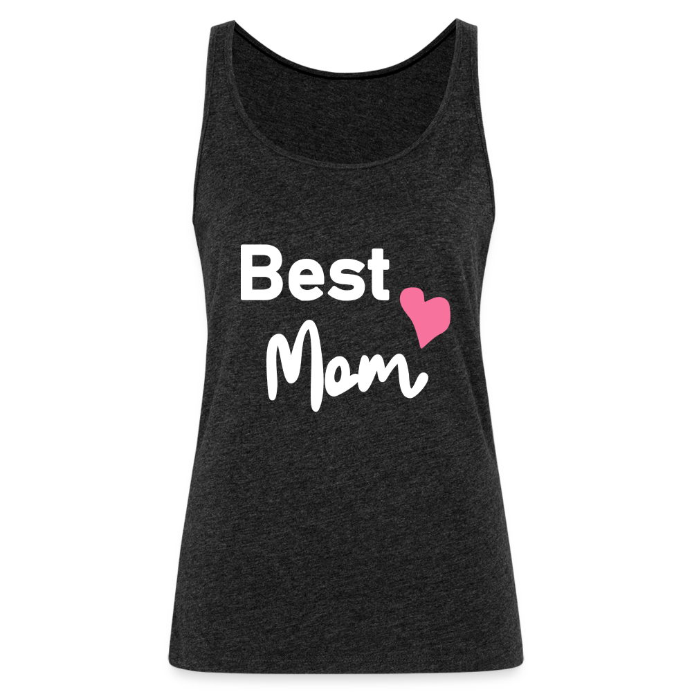 Frauen Premium Tank Top - Best Mom Herz - Anthrazit