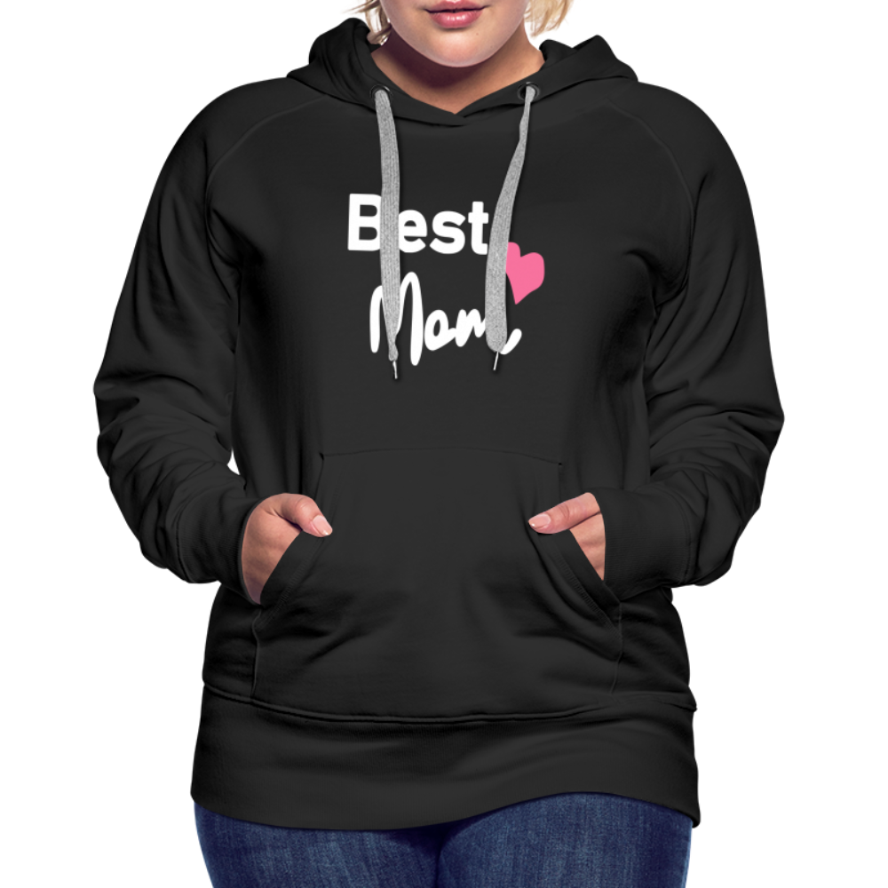 Frauen Premium Hoodie - Best Mom Herz - Schwarz