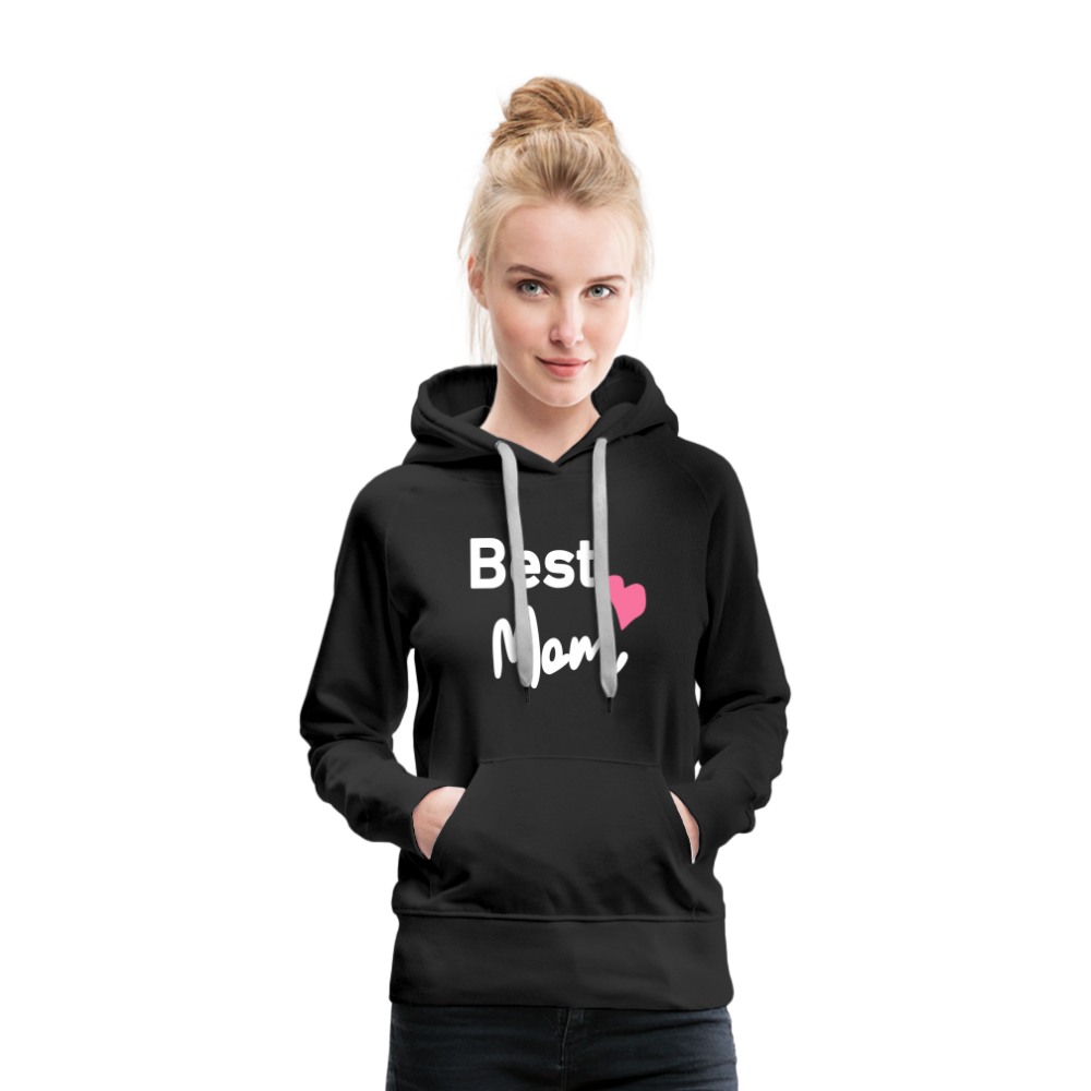 Frauen Premium Hoodie - Best Mom Herz - Schwarz