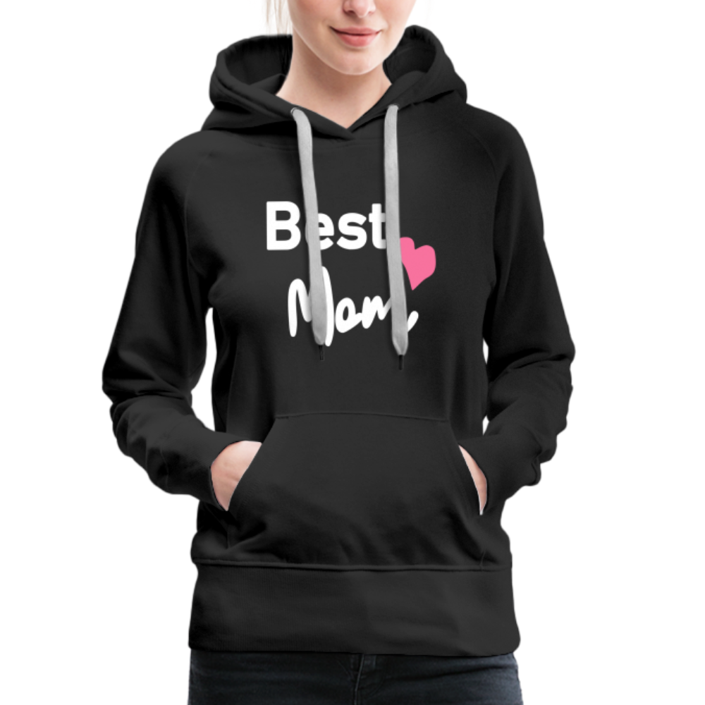 Frauen Premium Hoodie - Best Mom Herz - Schwarz