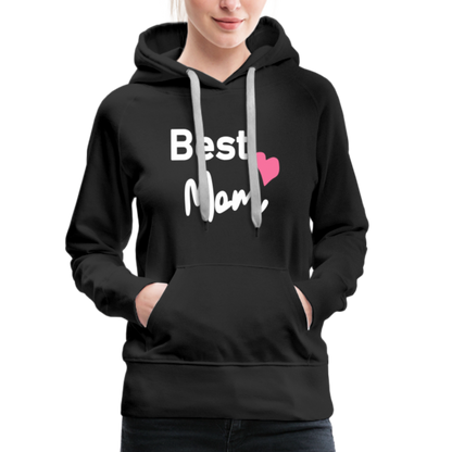 Frauen Premium Hoodie - Best Mom Herz - Schwarz