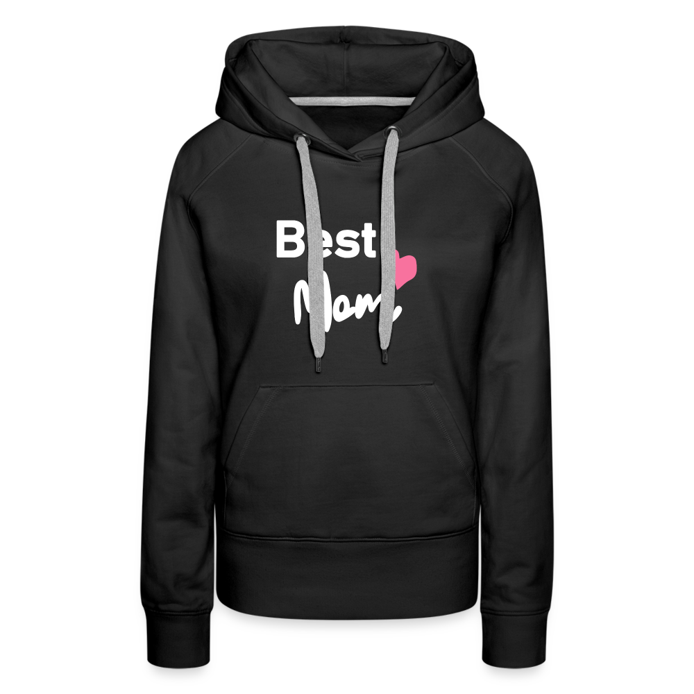 Frauen Premium Hoodie - Best Mom Herz - Schwarz