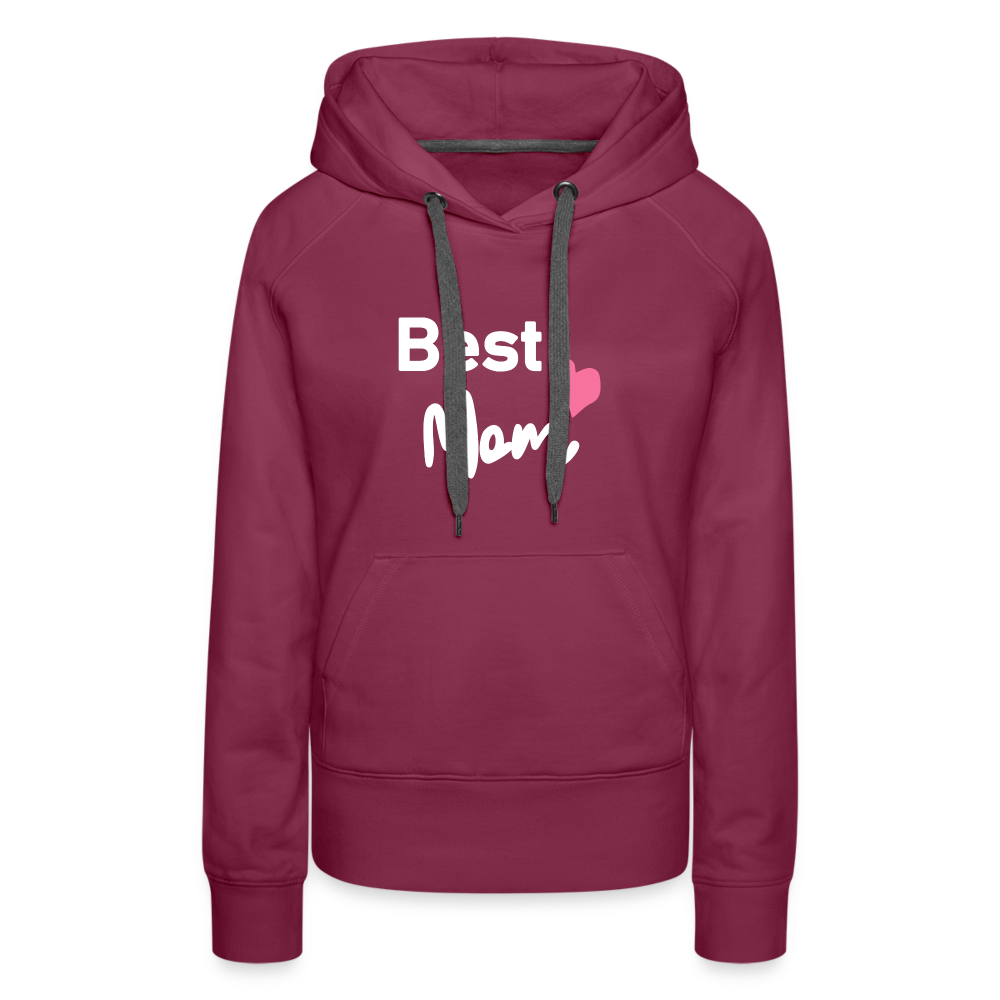 Frauen Premium Hoodie - Best Mom Herz - Bordeaux