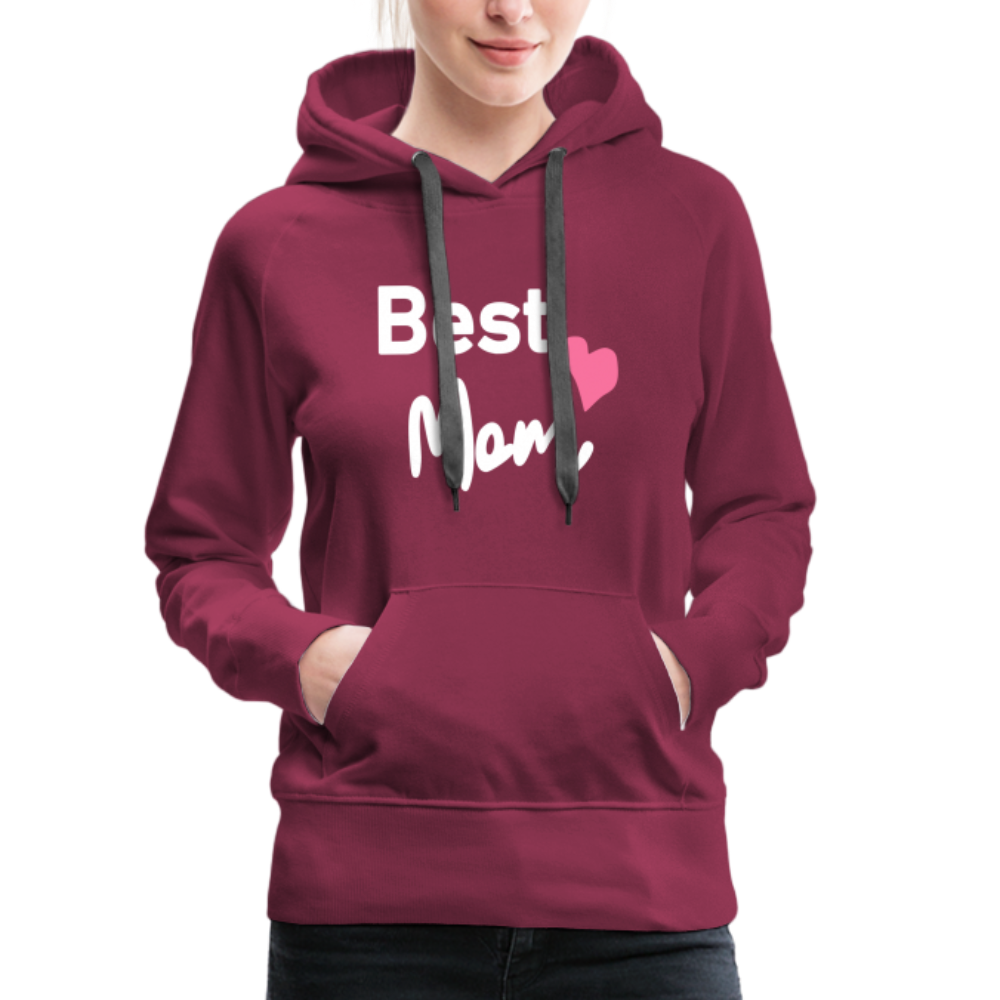 Frauen Premium Hoodie - Best Mom Herz - Bordeaux