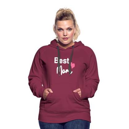 Frauen Premium Hoodie - Best Mom Herz - Bordeaux