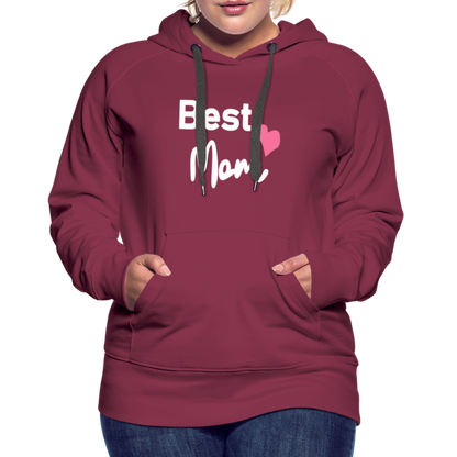 Frauen Premium Hoodie - Best Mom Herz - Bordeaux