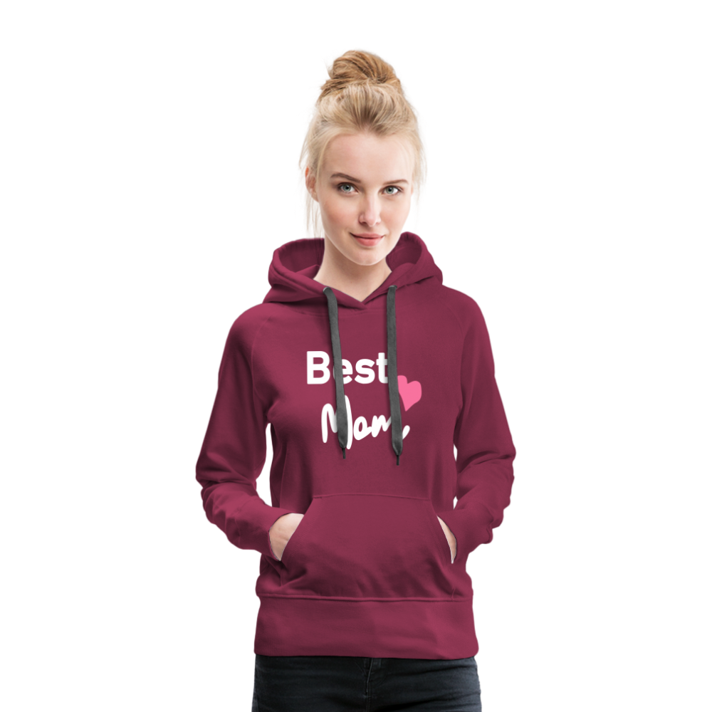 Frauen Premium Hoodie - Best Mom Herz - Bordeaux