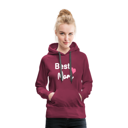 Frauen Premium Hoodie - Best Mom Herz - Bordeaux