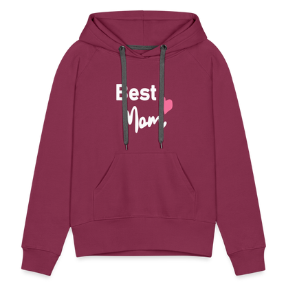 Frauen Premium Hoodie - Best Mom Herz - Bordeaux