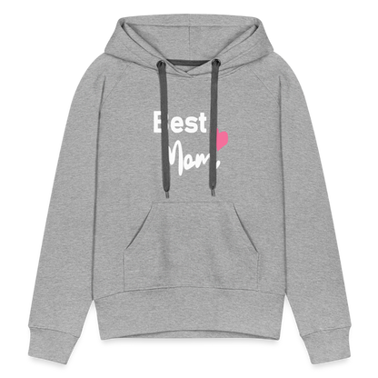 Frauen Premium Hoodie - Best Mom Herz - Grau meliert