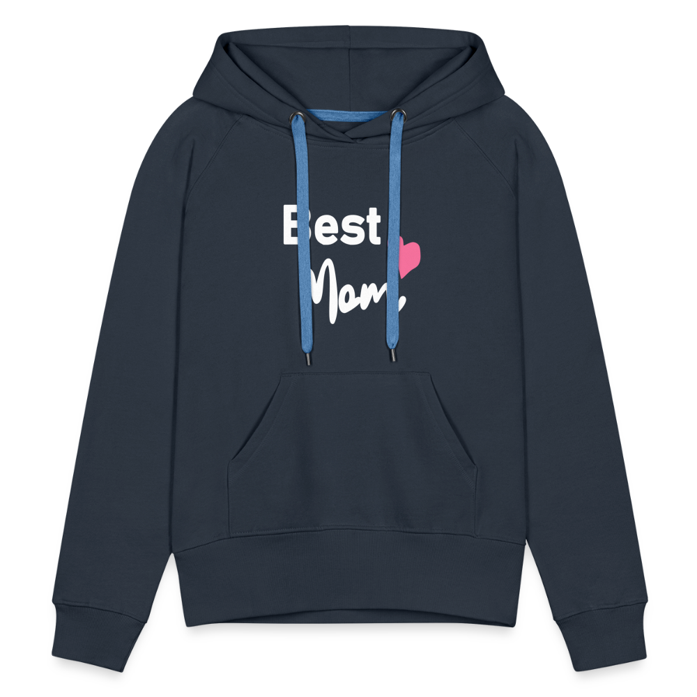 Frauen Premium Hoodie - Best Mom Herz - Navy