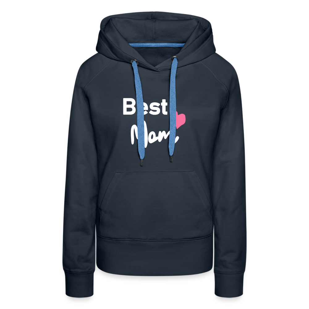 Frauen Premium Hoodie - Best Mom Herz - Navy