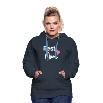 Frauen Premium Hoodie - Best Mom Herz - Navy