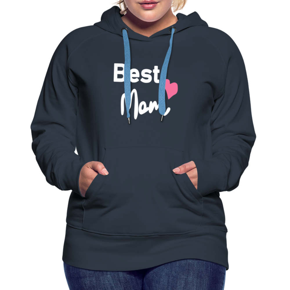 Frauen Premium Hoodie - Best Mom Herz - Navy