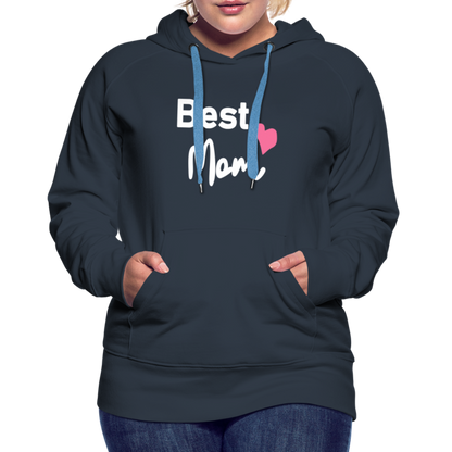 Frauen Premium Hoodie - Best Mom Herz - Navy