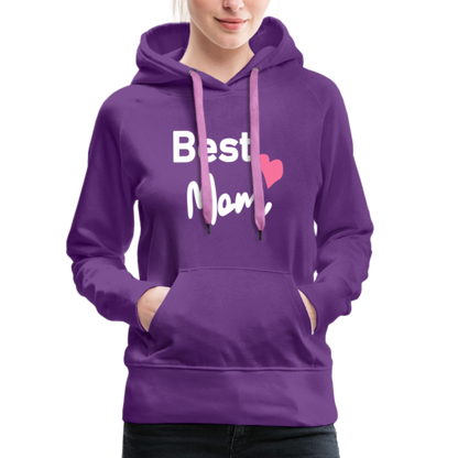 Frauen Premium Hoodie - Best Mom Herz - Purple