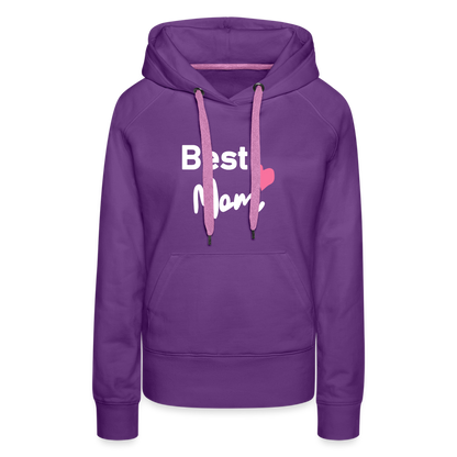 Frauen Premium Hoodie - Best Mom Herz - Purple