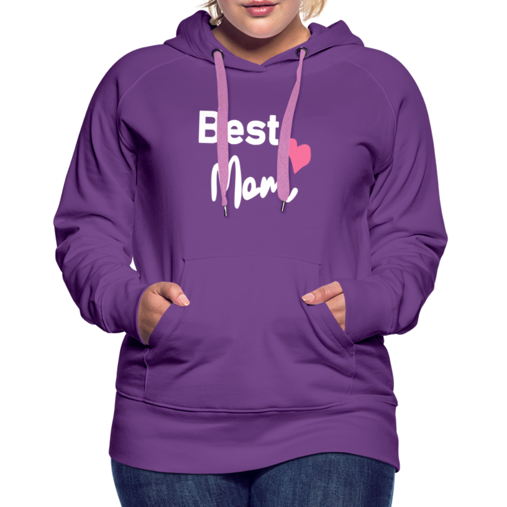 Frauen Premium Hoodie - Best Mom Herz - Purple