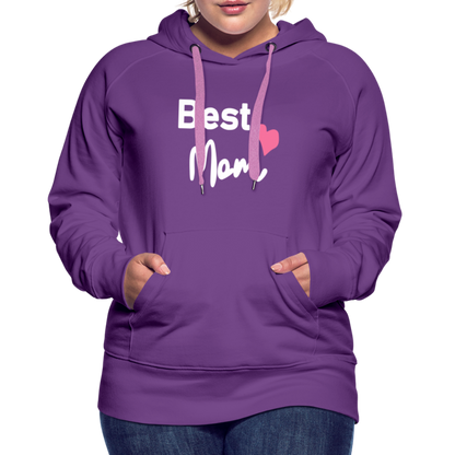 Frauen Premium Hoodie - Best Mom Herz - Purple