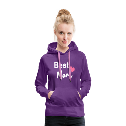 Frauen Premium Hoodie - Best Mom Herz - Purple