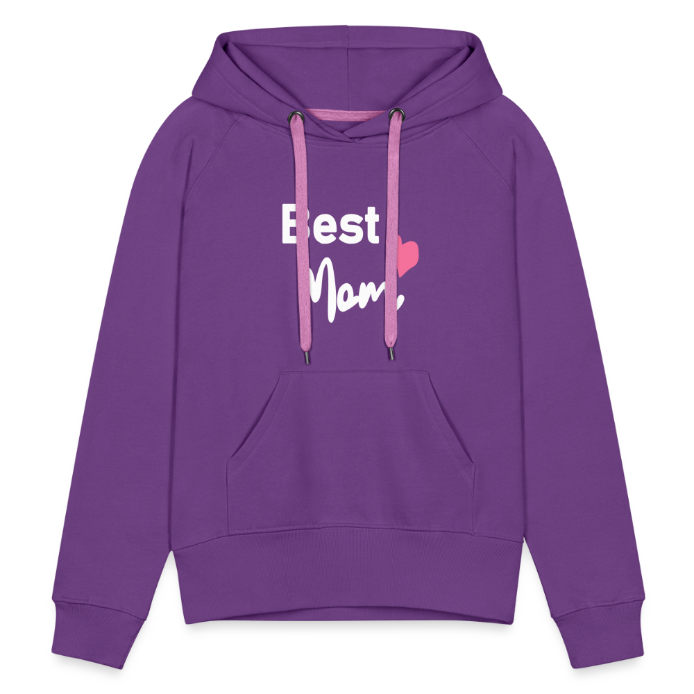 Frauen Premium Hoodie - Best Mom Herz - Purple