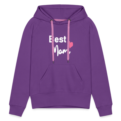 Frauen Premium Hoodie - Best Mom Herz - Purple