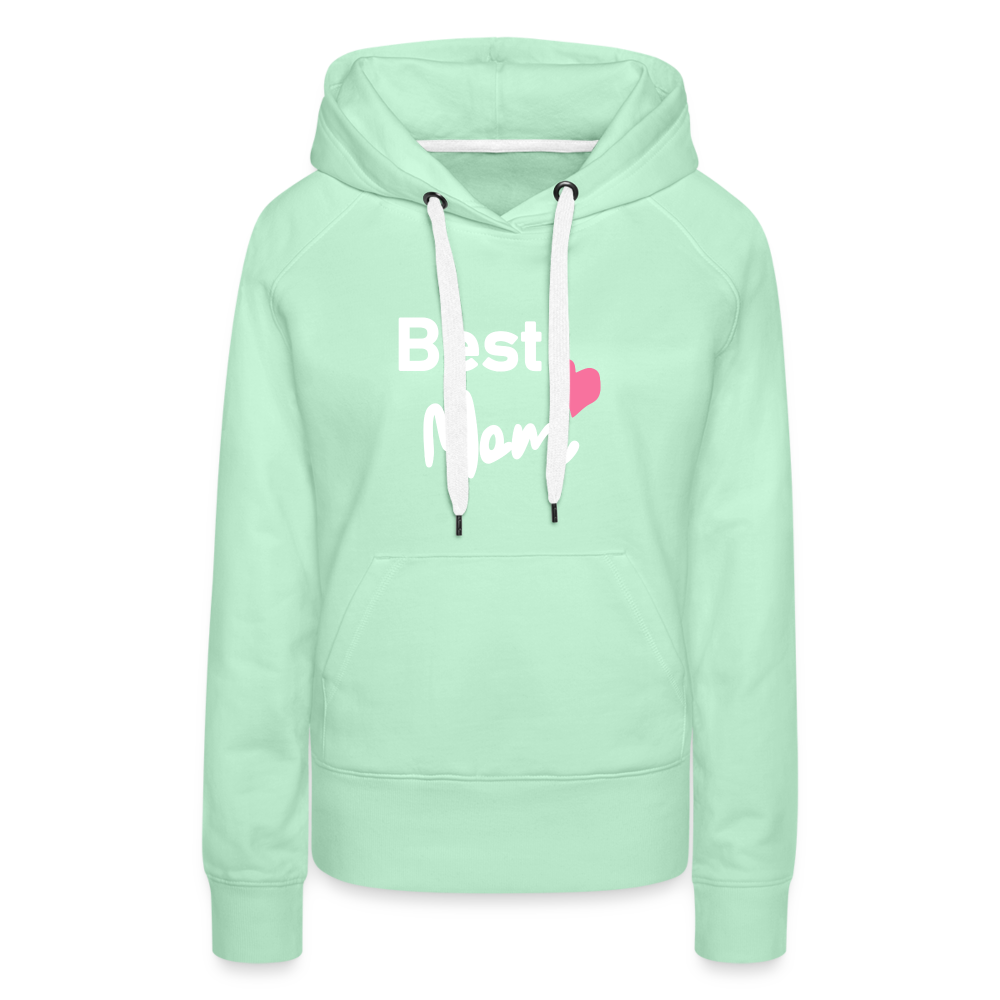 Frauen Premium Hoodie - Best Mom Herz - helles Mintgrün