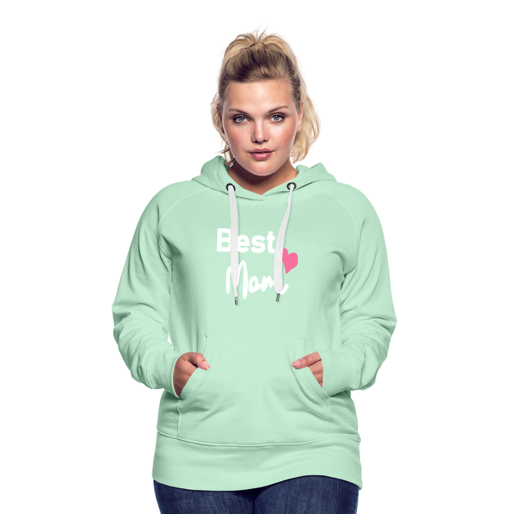 Frauen Premium Hoodie - Best Mom Herz - helles Mintgrün