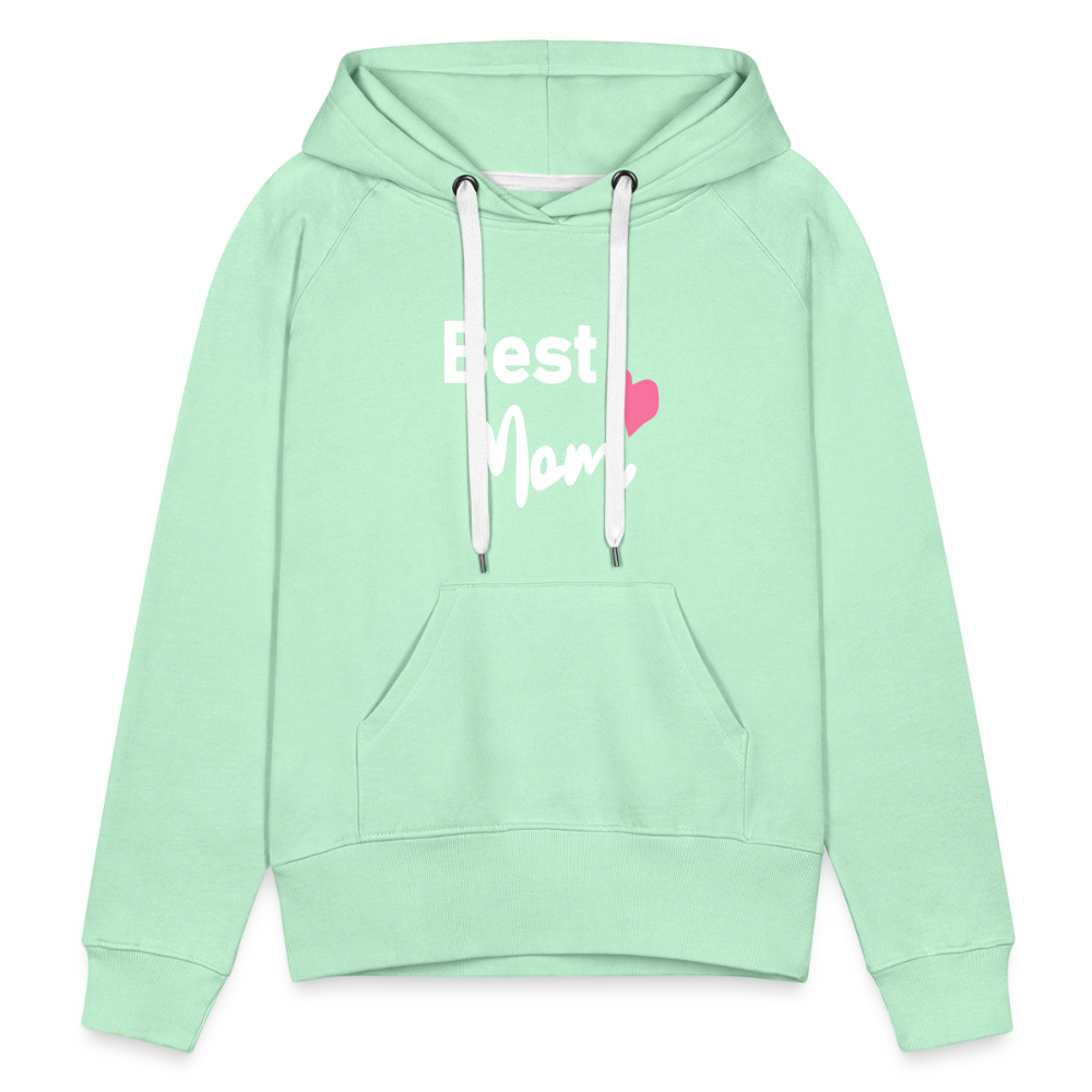 Frauen Premium Hoodie - Best Mom Herz - helles Mintgrün