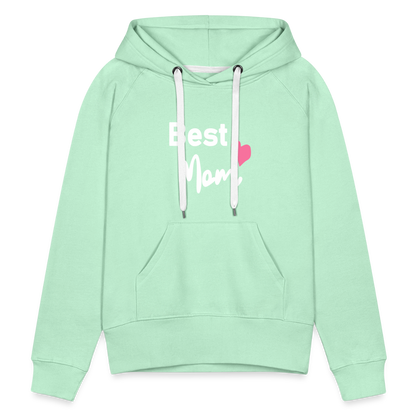 Frauen Premium Hoodie - Best Mom Herz - helles Mintgrün