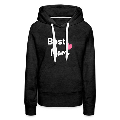 Frauen Premium Hoodie - Best Mom Herz - Anthrazit