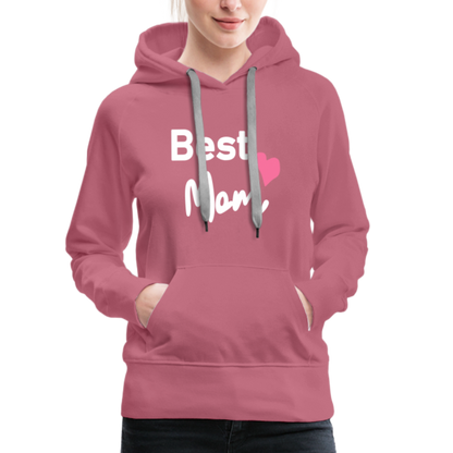 Frauen Premium Hoodie - Best Mom Herz - Malve