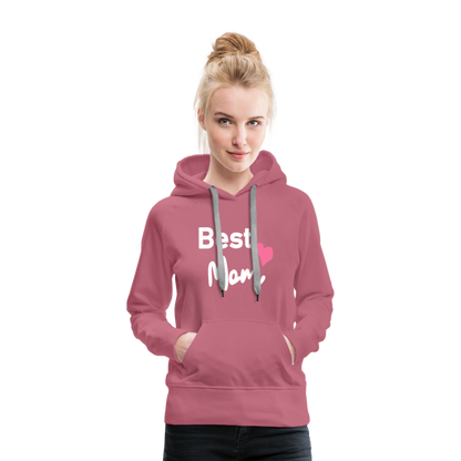 Frauen Premium Hoodie - Best Mom Herz - Malve