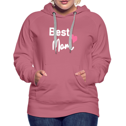 Frauen Premium Hoodie - Best Mom Herz - Malve