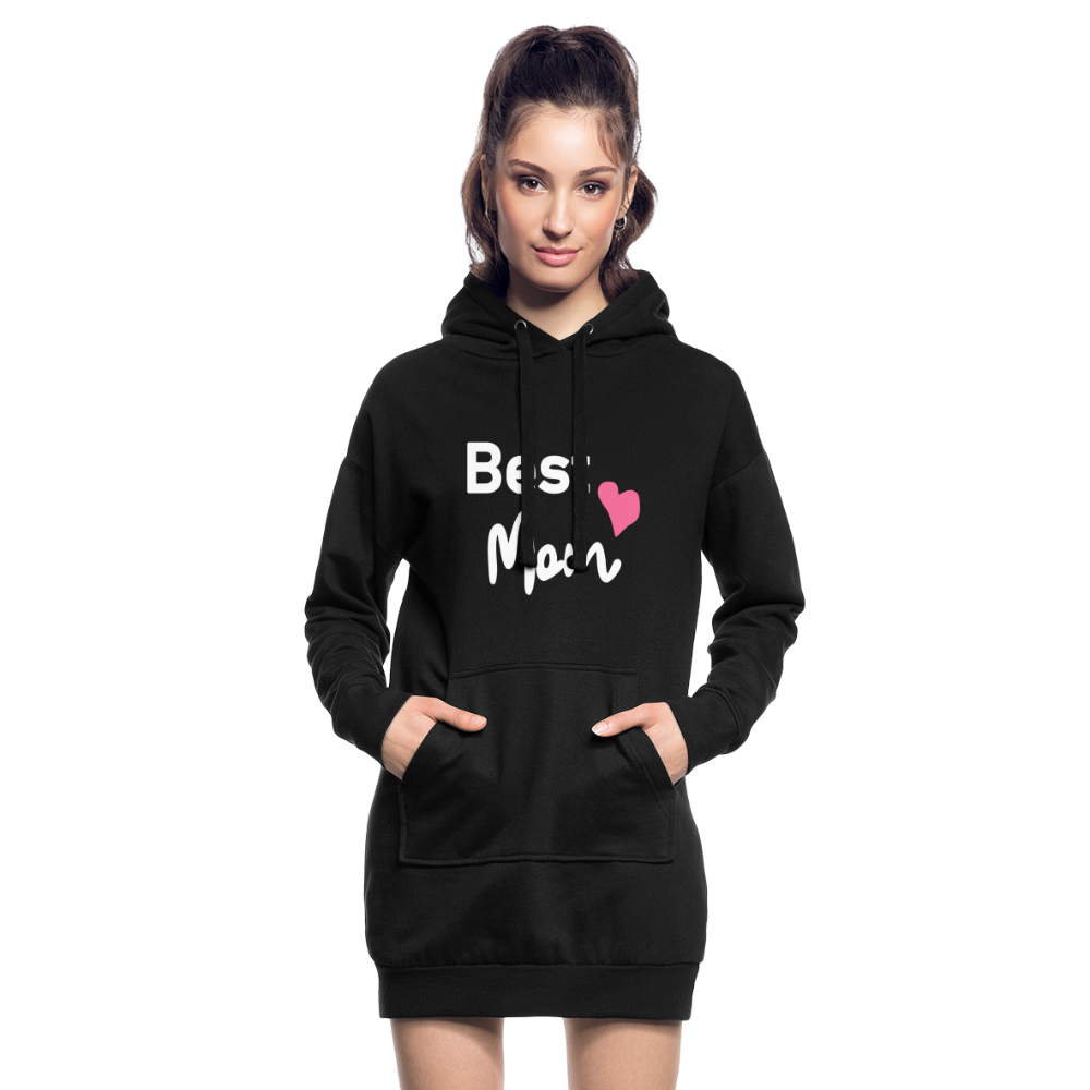 Hoodie-Kleid - Best Mom Herz - Schwarz