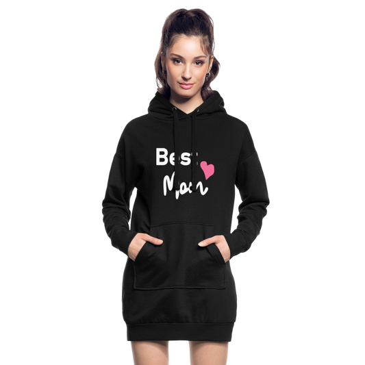 Hoodie-Kleid - Best Mom Herz - Schwarz