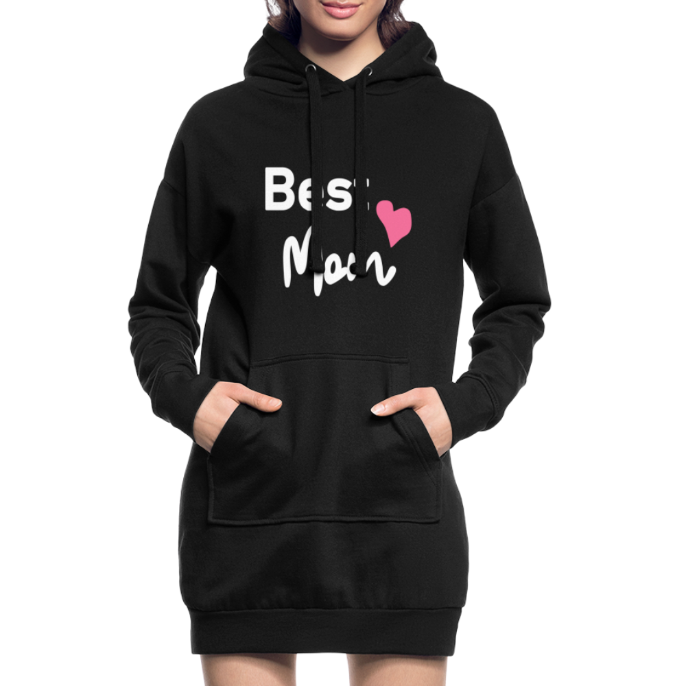 Hoodie-Kleid - Best Mom Herz - Schwarz