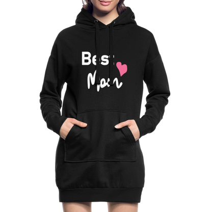 Hoodie-Kleid - Best Mom Herz - Schwarz