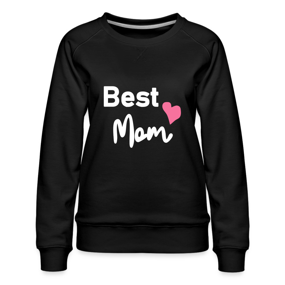 Frauen Premium Pullover- Best Mom Herz - Schwarz