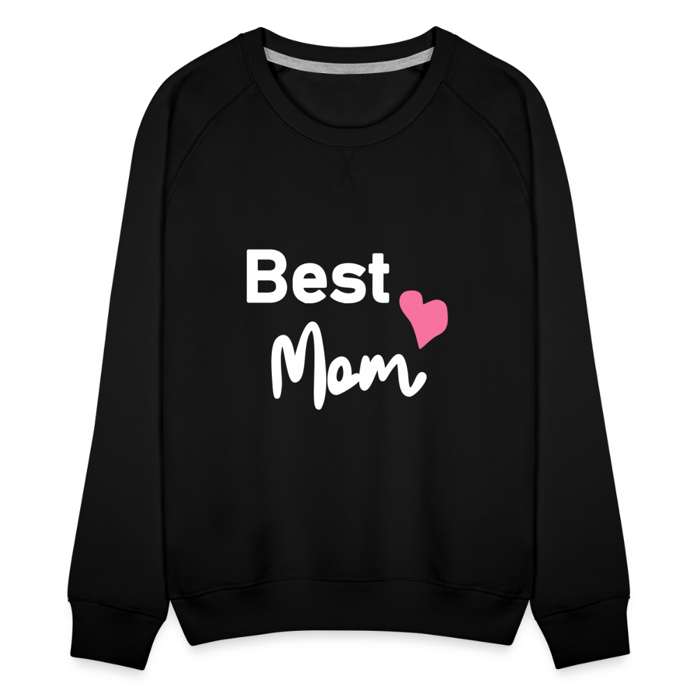 Frauen Premium Pullover- Best Mom Herz - Schwarz